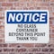 Signmission No Glass Containers Beyond This Point Thank You, 10 in W x Rectangle, Plastic OS-2PACK-NS-P-710-L-14630 - alternate 8